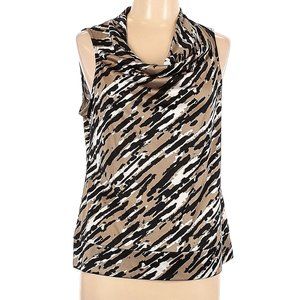 Alfani Women Brown Sleeveless Blouse Medium Petites
